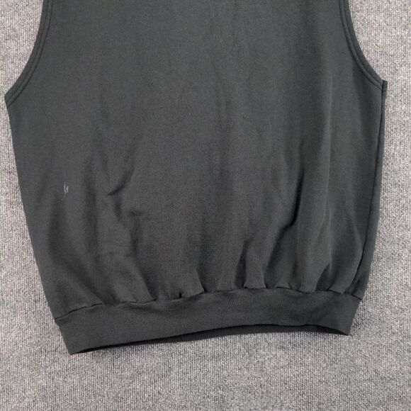 Vintage Huzu 1/4 Zip Sleeveless Vest Size XXL Black Made in USA - Picture 10 of 13